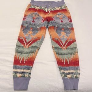 Polo Ralph Lauren women’s XS faux-knit multicolor sweatpant